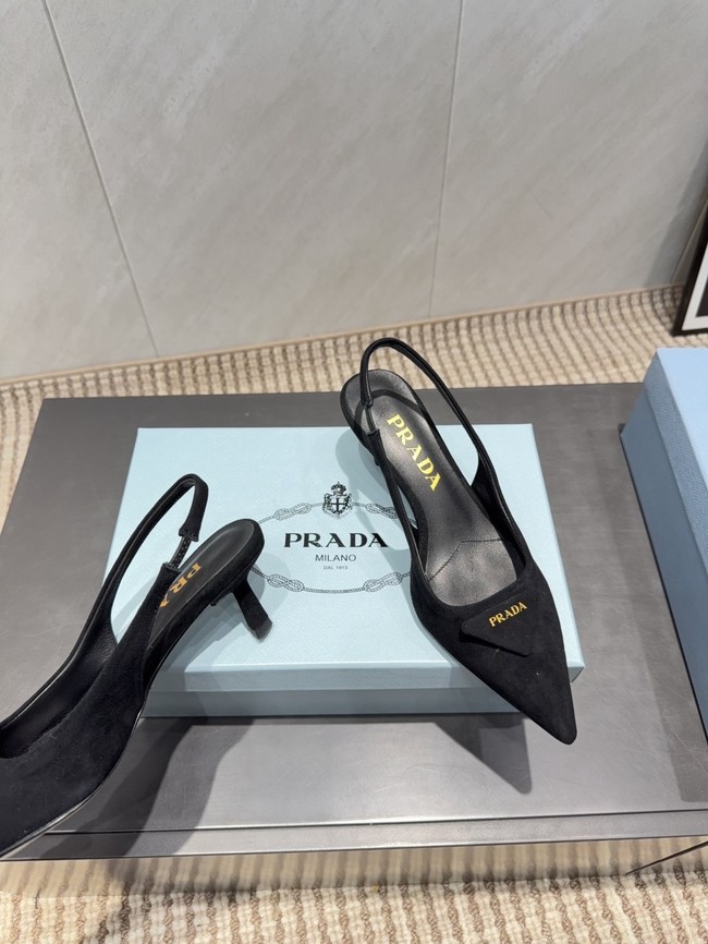 Prada leather slingback pumps 87220-4