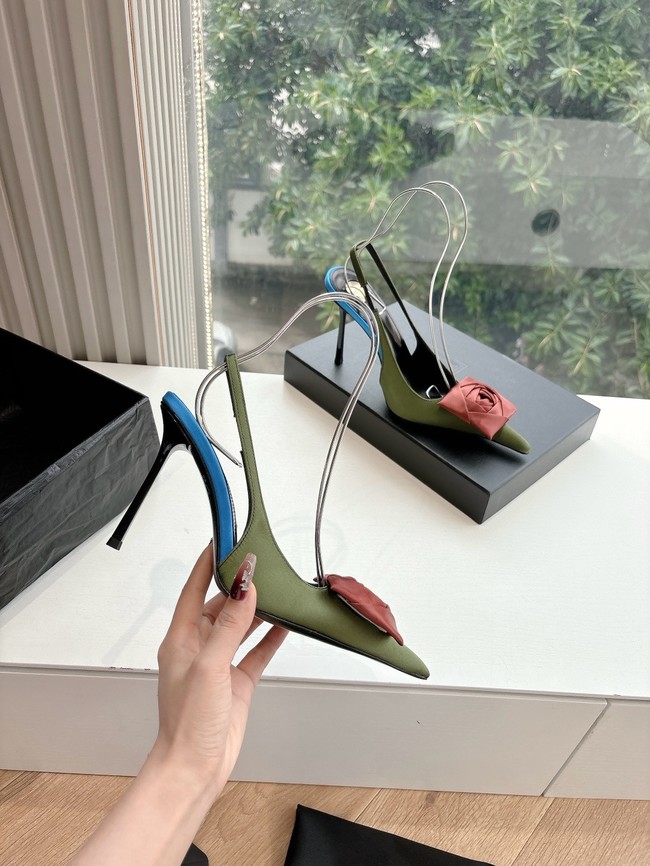 YSL AMALIA slingback pumps in satin crepe 21025-4