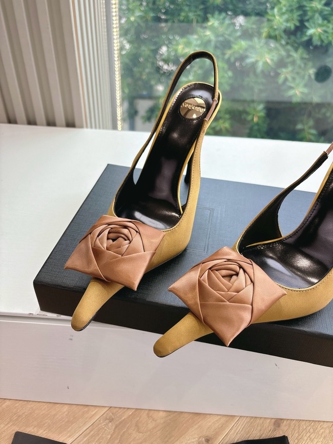 YSL AMALIA slingback pumps in satin crepe 21025-6