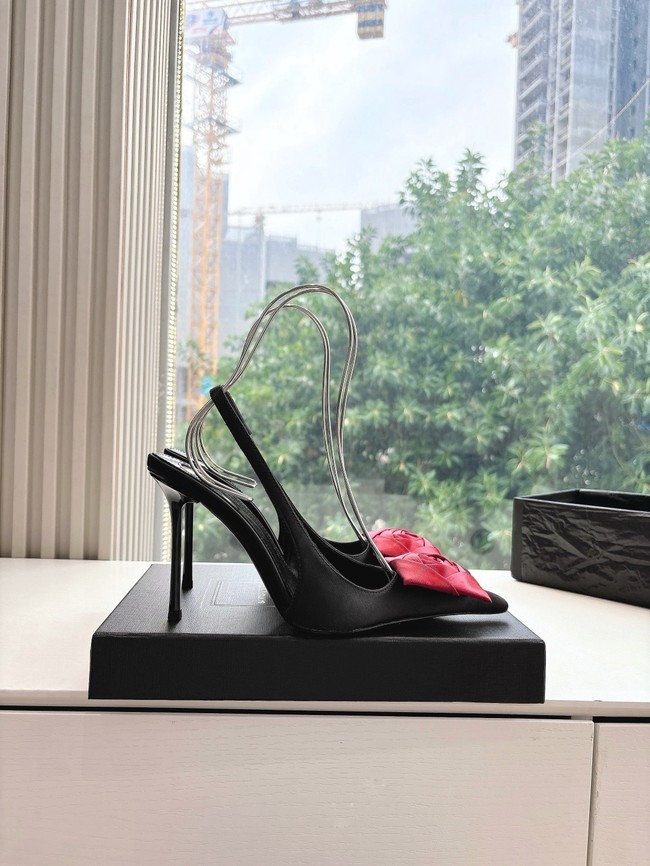 YSL AMALIA slingback pumps in satin crepe 21025-7