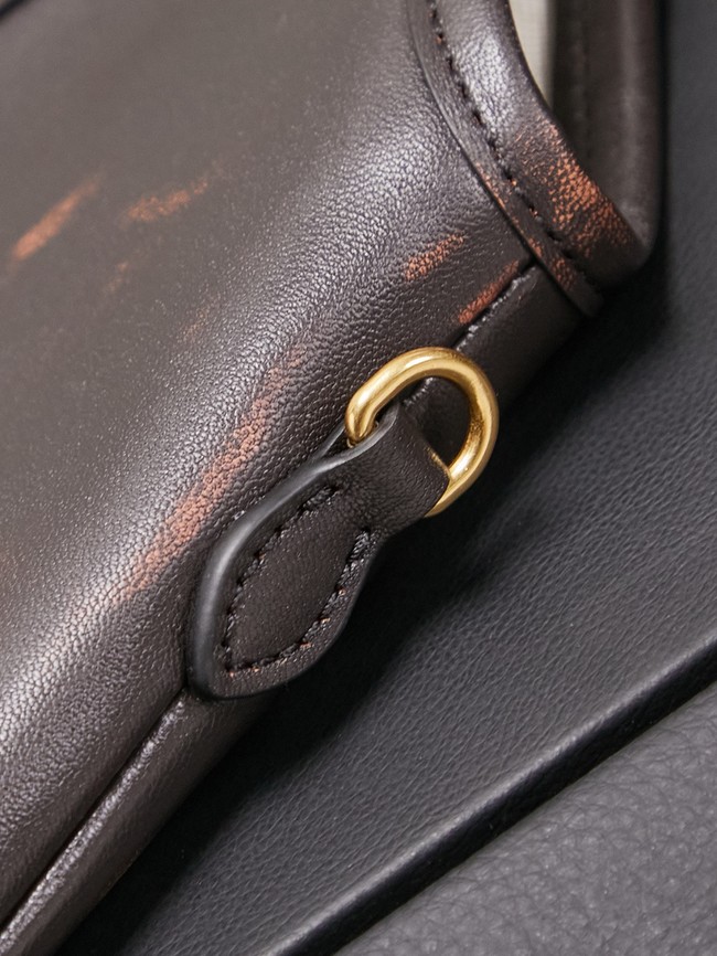 MIUMIU IVY leather handbag 5GB231 brown