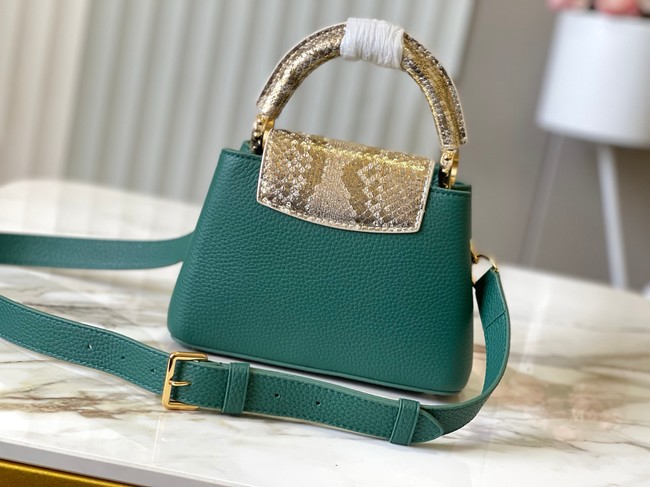 Louis Vuitton Capucines Mini M89369 Green&gold Snake skin