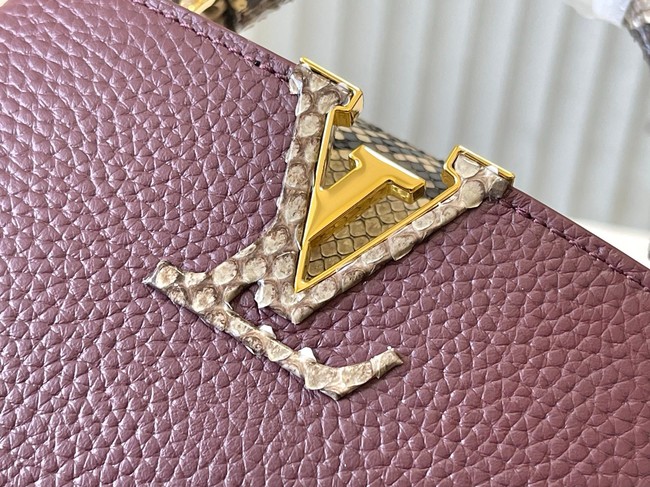 Louis Vuitton Capucines Mini M89369 Grenat Red&gray Snake skin