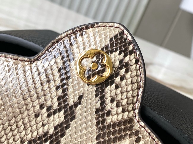 Louis Vuitton Capucines Mini M89369 black&gray Snake skin