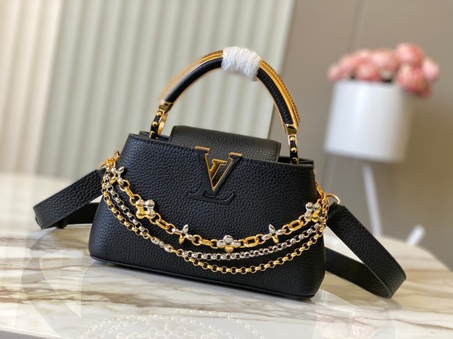 Louis Vuitton Capucines East-West Mini M26345 black