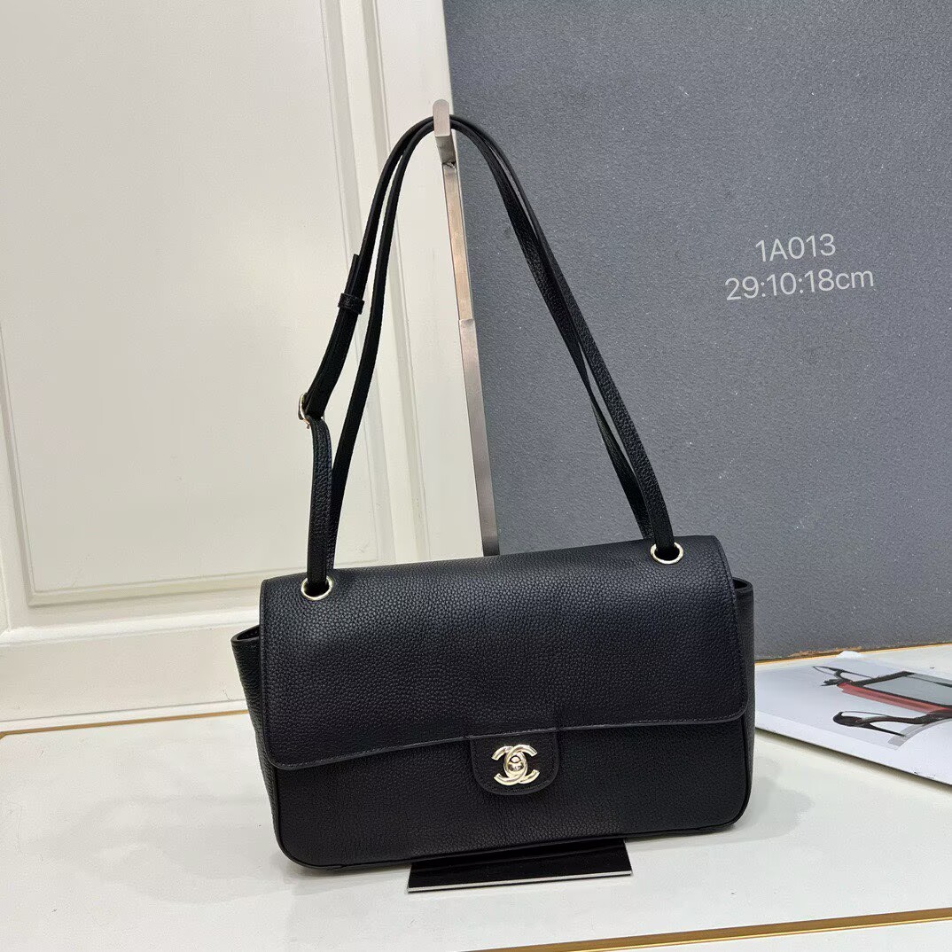 Chanel 26SS Original Leather Tote Shopping Bag 1A013 Black