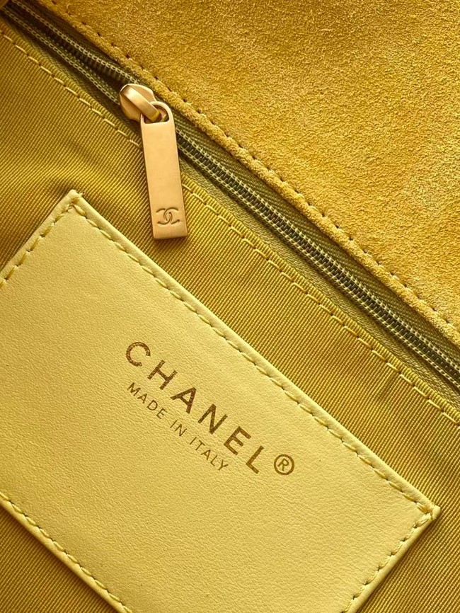 CHANEL Classic Handbag AS5991 yellow