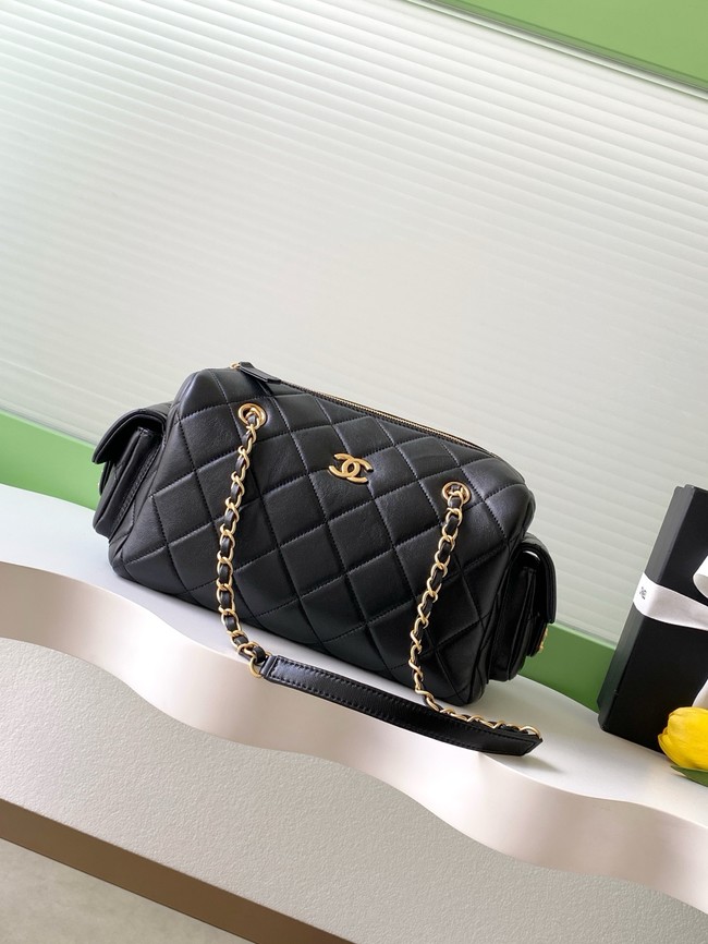 Chanel Lambskin Small Bowling Bag AS5792 black