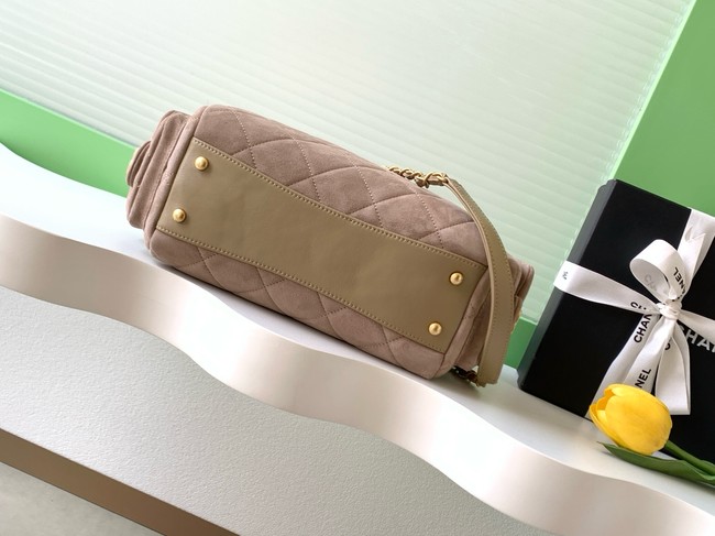 Chanel velvet Bowling Bag AS5791 Khaki