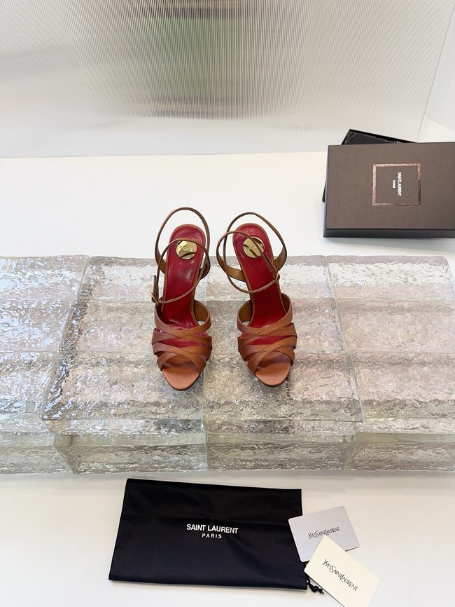 Saint Laurent CHANDELLE sandals in satin crepe 21047-2