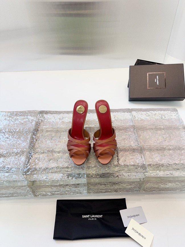 Saint Laurent CHANDELLE sandals in satin crepe Heel 10.5CM 21048-3