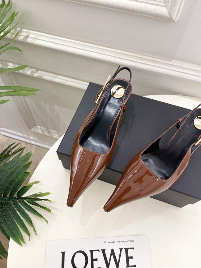 Saint Laurent JEANNE slingback pumps leather 21051-1