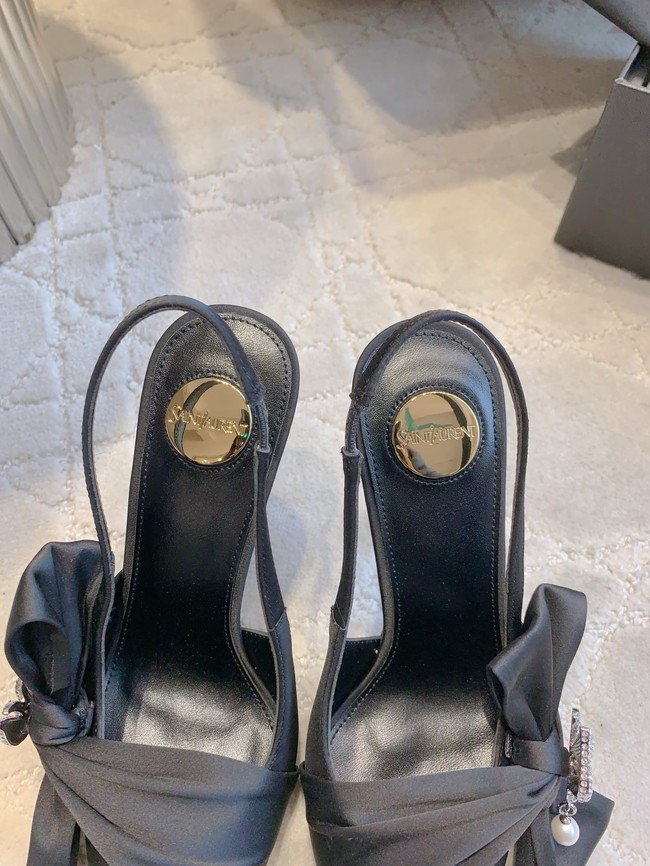 Saint Laurent AMALIA slingback pumps in satin crepe 21072-2