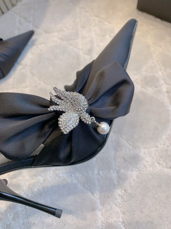 Saint Laurent AMALIA slingback pumps in satin crepe 21072-2