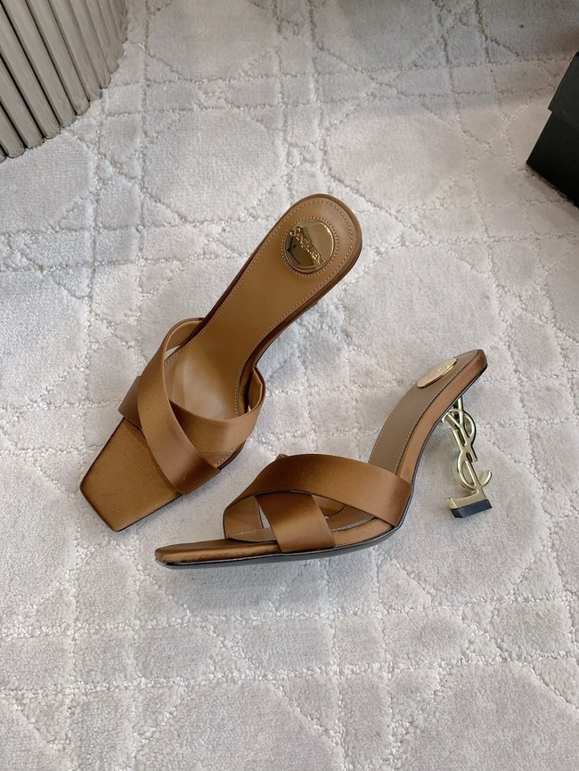 Saint Laurent CHANDELLE mules in satin crepe 15518-3