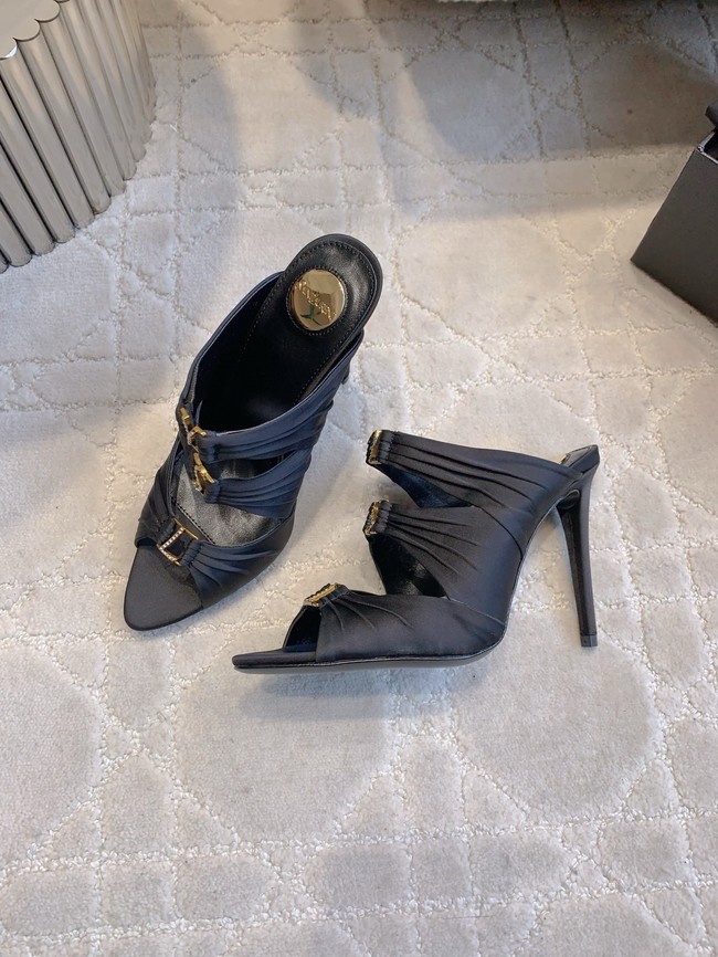 Saint Laurent EMILIE mules in satin crepe G1097-4