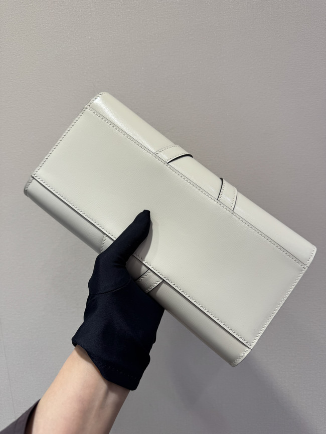 Hermes swift Leather Clutch 37568 Cream