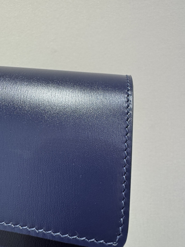 Hermes swift Leather Clutch 37568 dark blue