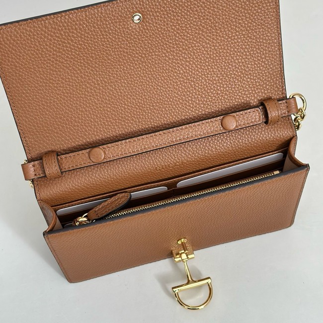 Gucci Half Horsebit wallet on chain 855654 brown