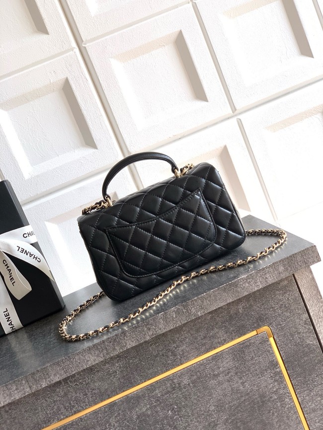CHANEL Mini Flap Bag with Top Handle AP2431 black
