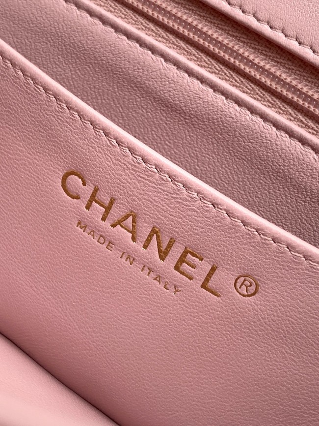 CHANEL Mini Flap Bag with Top Handle AP2431 pink