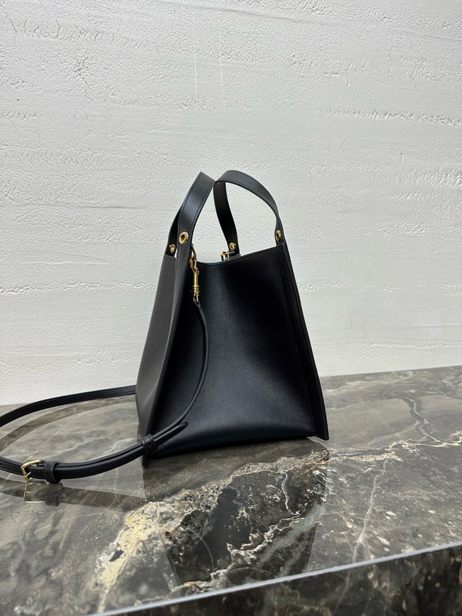 Celine SMALL CUBE BAG IN NATURAL Calfskin 124182 black