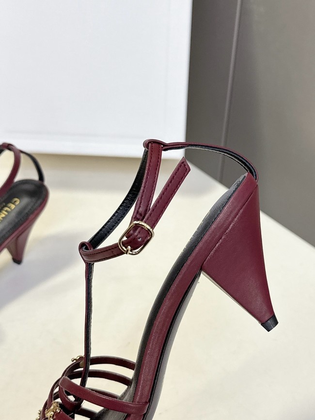 CELINE CAGE HEELED SANDAL IN GOATSKIN 36633-2