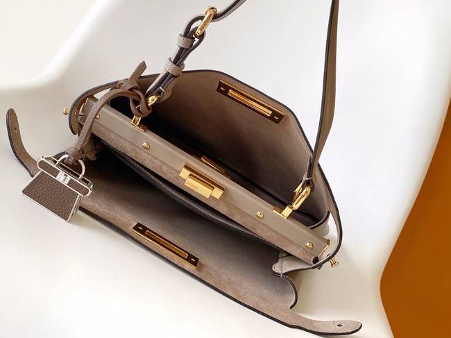 FENDI Way Medium Cowhide Bag 8BN367 light gray