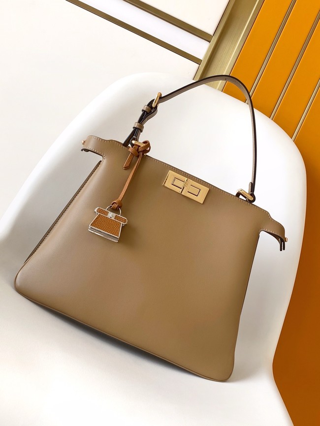 FENDI Way Medium Cowhide Bag 8BN367 brown