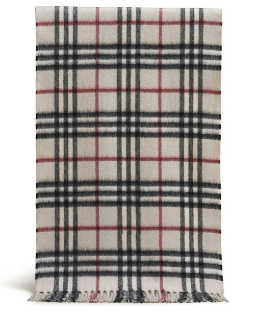 Burberry Cashmere Ivory Nova Check Scarf