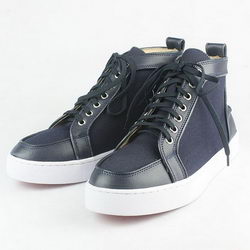 Christian Louboutin Mens Flat Sneakers CL637 Dark Blue