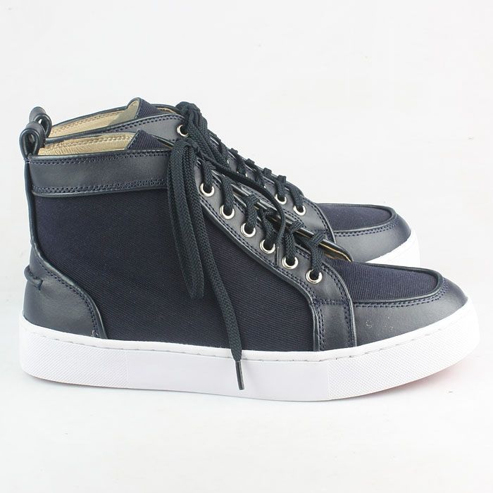 Christian Louboutin Mens Flat Sneakers CL637 Dark Blue