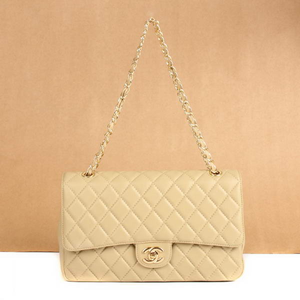 Chanel Jumbo Bags 1119 Apricot Leather Golden Hardware