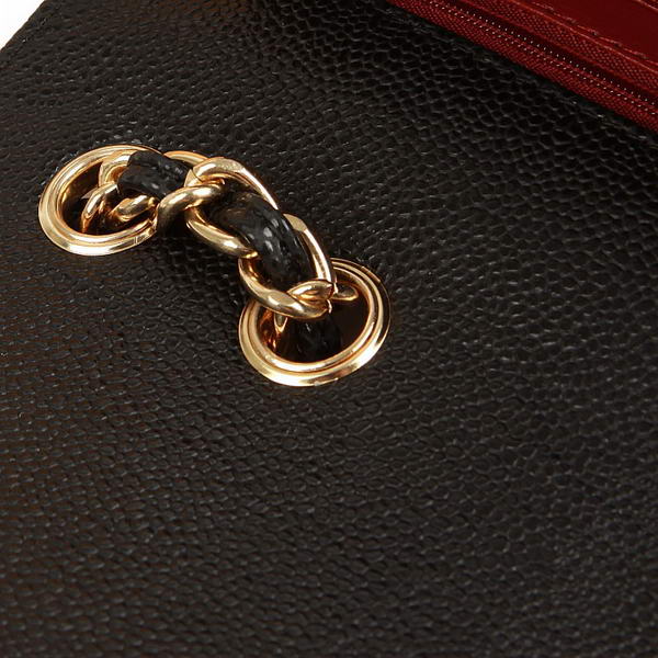 Chanel Jumbo Bags A36073 Black Caviar Leather Golder Hardware