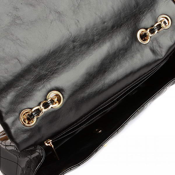 Chanel Jumbo Bags A36073 Black Patent Leather Golder Hardware