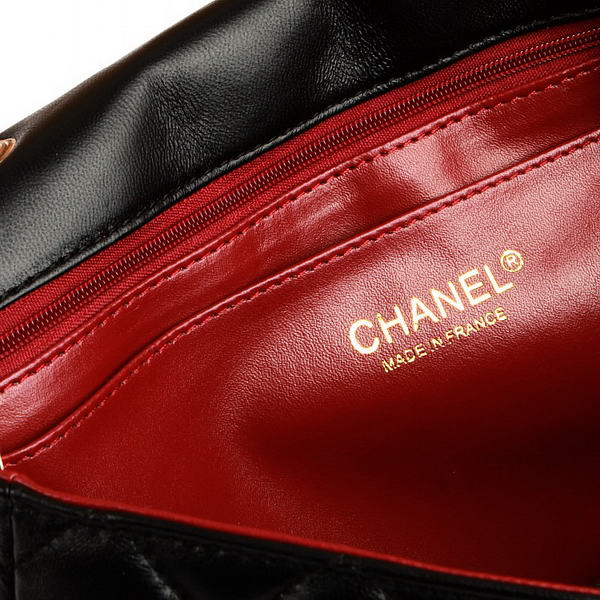 Chanel Jumbo Bags A36073 Black Lambskin Leather Golder Hardware