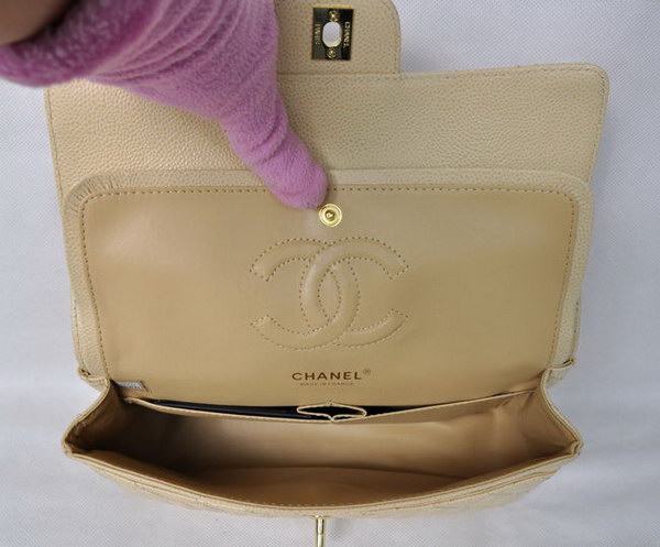 Chanel 2.55 Quilted Flap Bag 1112 Beige with Gold Hardware