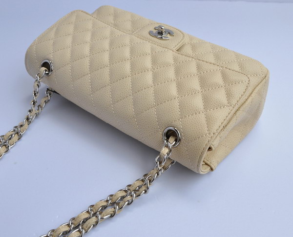 Chanel 2.55 Quilted Flap Bag 1112 Beige with Silver Hardware