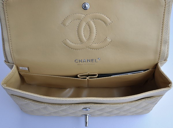 Chanel 2.55 Quilted Flap Bag 1112 Beige with Silver Hardware