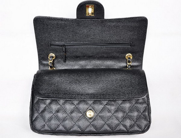 Chanel 2.55 Quilted Flap Bag 1112 Black with Gold Hardware