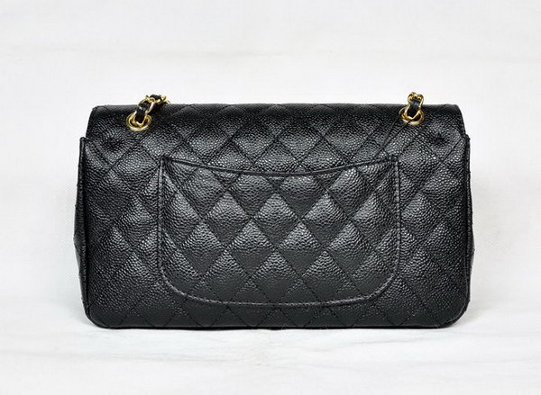 Chanel 2.55 Quilted Flap Bag 1112 Black with Gold Hardware