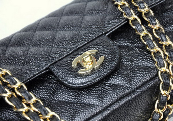 Chanel 2.55 Quilted Flap Bag 1112 Black with Gold Hardware