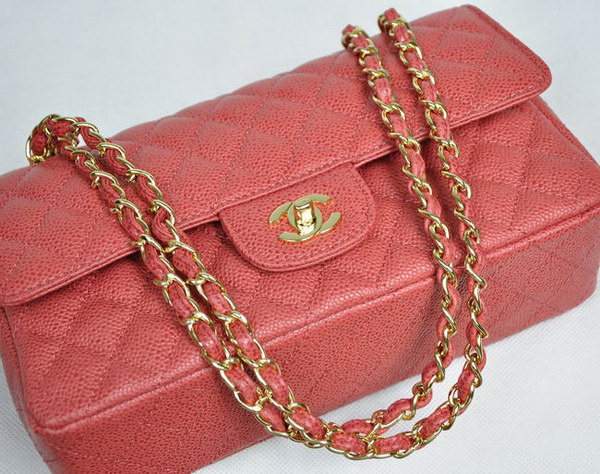 Chanel 2.55 Quilted Flap Bag 1112 Red with Gold Hardware