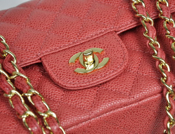 Chanel 2.55 Quilted Flap Bag 1112 Red with Gold Hardware