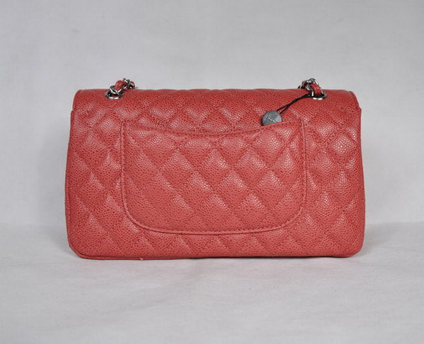 Chanel 2.55 Quilted Flap Bag 1112 Red with Silver Hardware