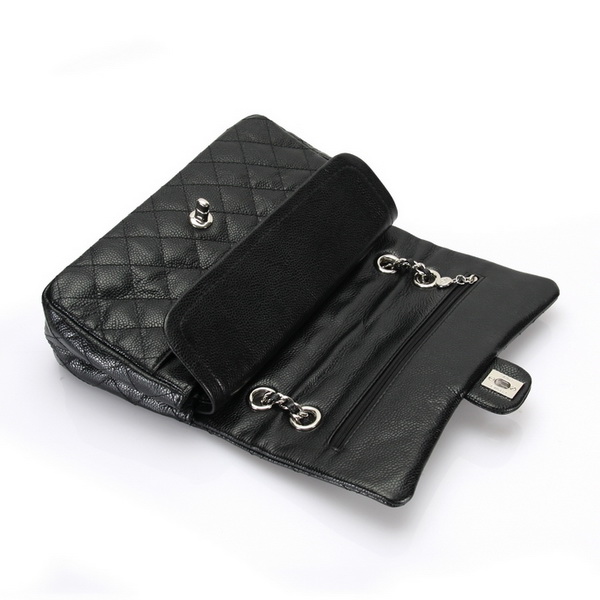 Chanel Classic Flap Bag Caviar Leather A1112 Black