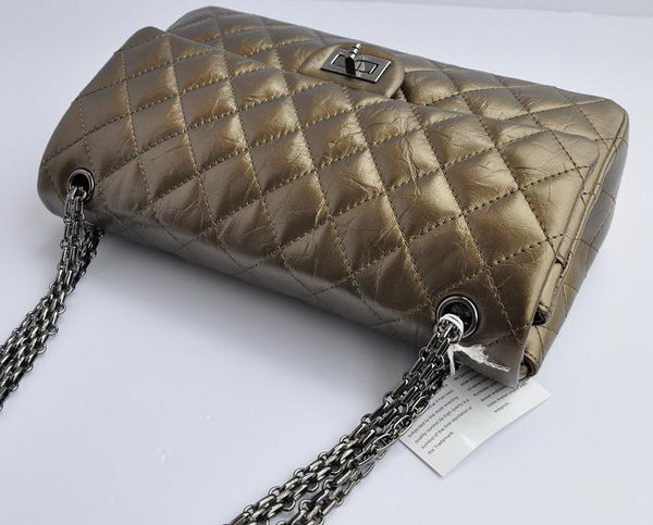 Chanel 2.55 Series Falp Bag Bronze with Silver-Gray Chain 30226