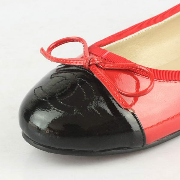 Chanel Patent Leather Ballet Flats Red