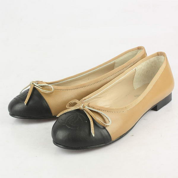 Chanel Patent Leather Ballet Flats Apricot