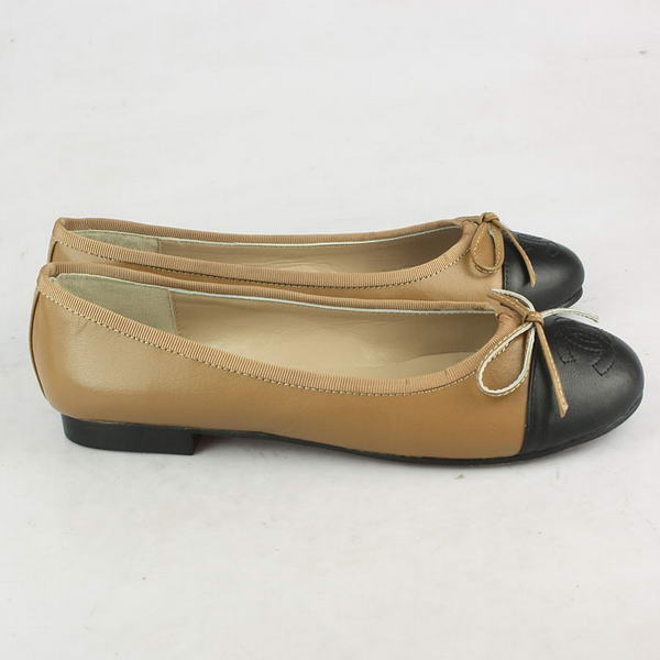 Chanel Patent Leather Ballet Flats Apricot